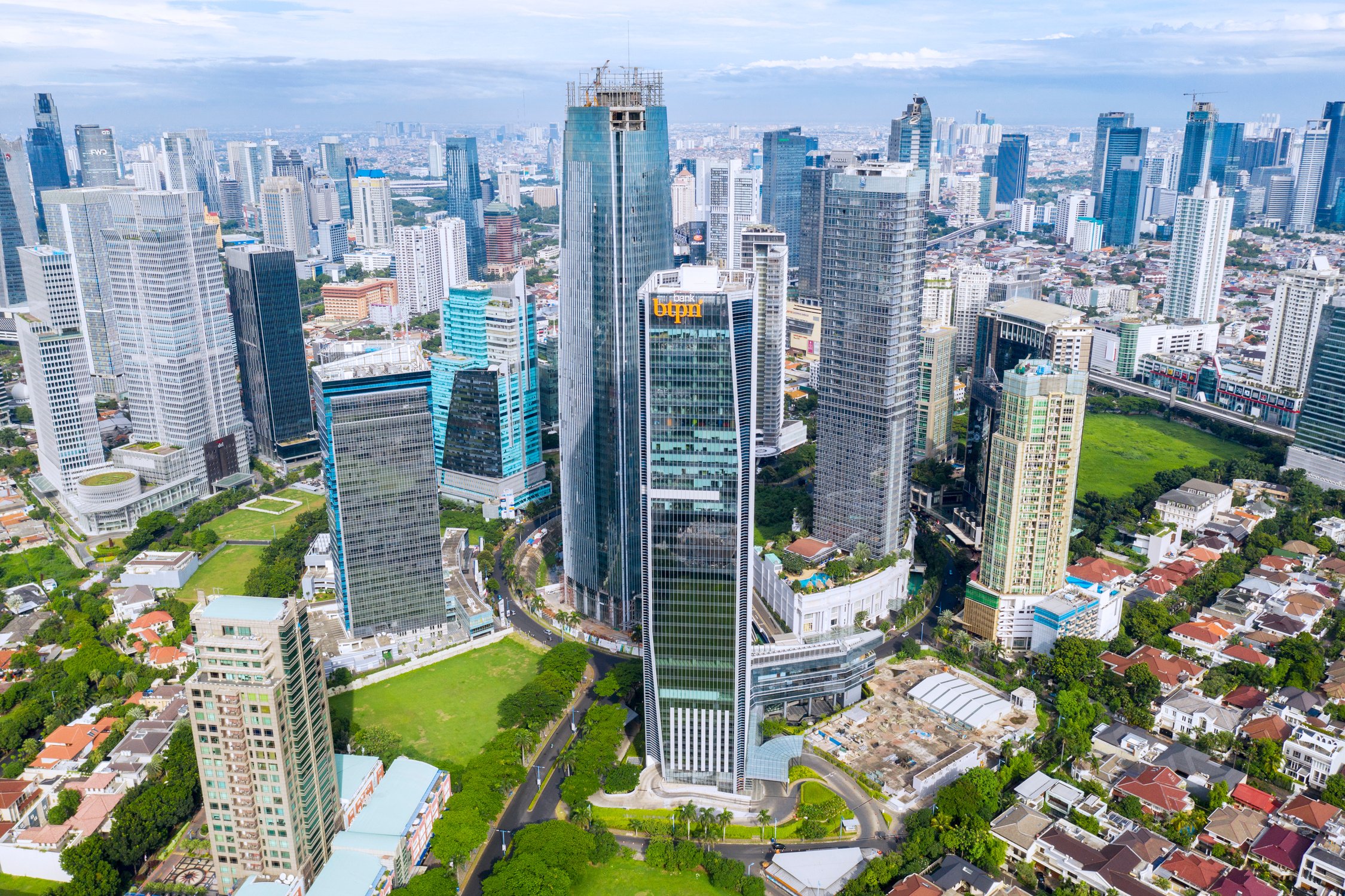 BTPN Building Surrounded High Buildings