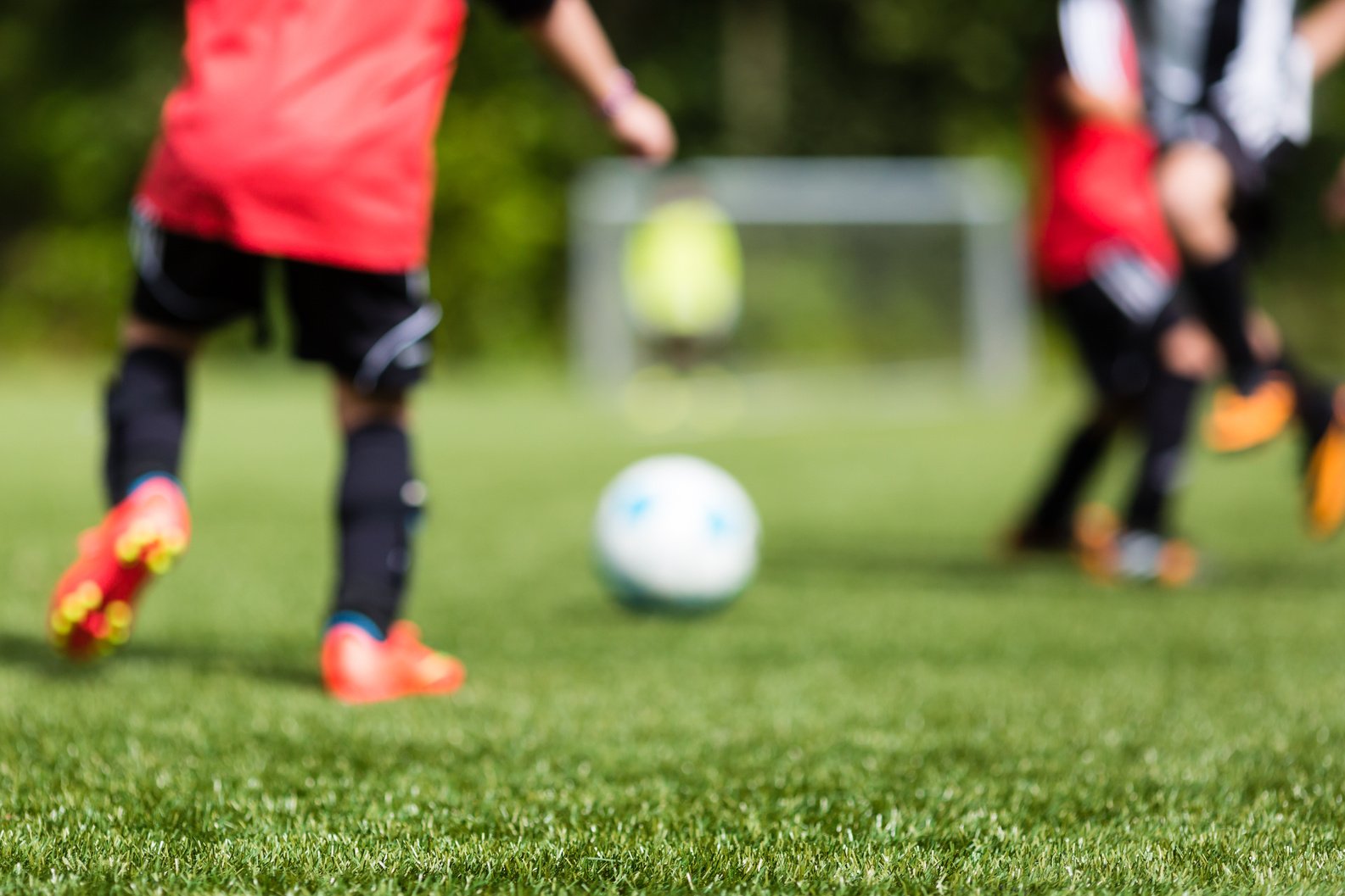 Kids soccer blur